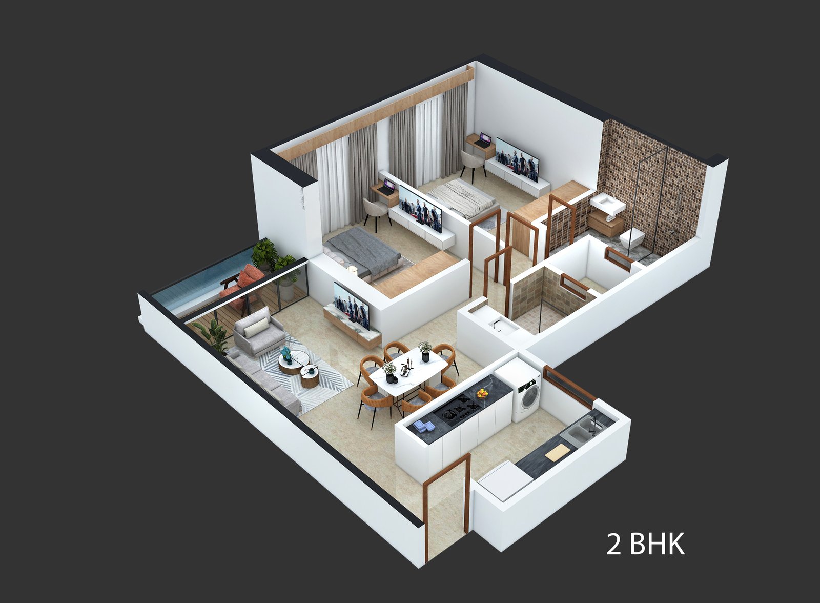Vaishno Sky 2 BHK Real Estate Floor Plan Mumbai